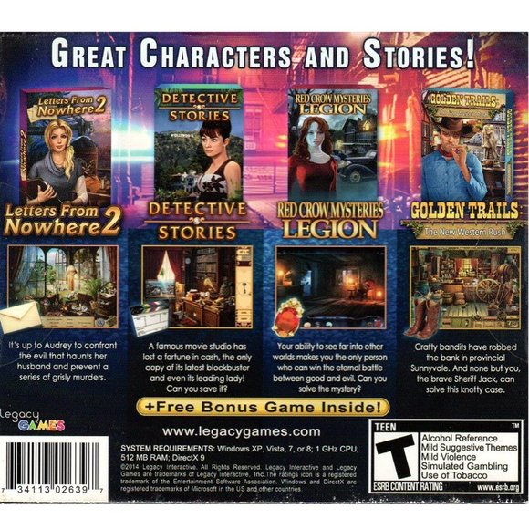 Amazing Hidden Objects Games: Unsolved Mysteries (PC-DVD, 2014) - NEW Jewel Case - Picture 2 of 2